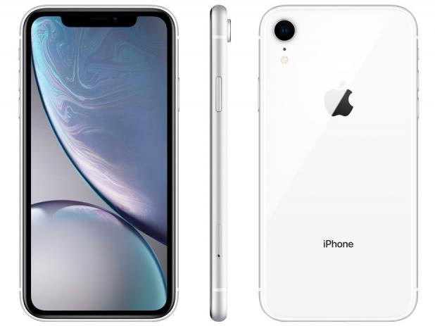 iPhone XR Apple 64GB Branco 4G Tela 6,1” Retina - Câmera 12MP + Selfie 7MP iOS12 Proc. Chip A12